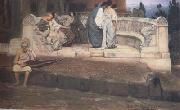 Alma-Tadema, Sir Lawrence An Exedra (mk23) oil painting picture wholesale